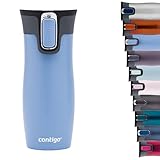 Contigo Unisex-Adult West Loop Autoseal Thermobecher, Edelstahl Isolierbecher, Kaffeebecher To Go, BPA frei, auslaufsicherer Reisebecher mit Easy-Clean-Deckel, hält bis zu 5h warm, 470 ml, Earl Grey