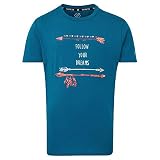 Dare 2b Kinder DKT426 08LC09 Go Beyond' Printed Cotton Casual T-Shirts/Polo-Hemden/Westen, blau (Petrol Blue), 27 EU-28 EU