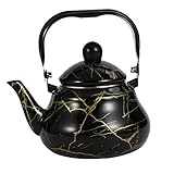 Homfure Wasserkessel aus Edelstahl,Emaille Wasserkocher für Herd mit Anti-Verbrühungsgriff,Teekessel Wasserkrug für Küche Zuhause Gas Herd Camping G