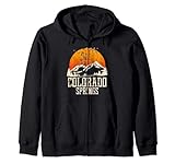 Retro Colorado Springs Rocky Mountains Grafik Art Souvenir Kapuzenjack