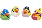Schnooridoo 4 x Hero Badeenten Duck Superhelden Gummiente Ente Badewanne Spielzeug