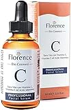 Größe 60 ml. BIO Hyaluron Serum mit Vitamin C/E Hochkonzentriert. Dermaroller geeignet. Gesichtsserum mit Organischen Anti Falten/Age Inhaltsstoffen. Vegan Naturkosmetik für Gesicht/Augenp