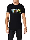 Marvel Herren Comic Strip Logo T-Shirt, schwarz, M