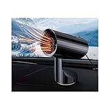2 in 1 Auto Scheibenenteiser Heizlüfter, Auto Heizungslüfter 12V/24V 150W, Heizung Auto und Kühlventilator, mit 360° Basis, zum Auftauen von Fahrzeugen, Schneebeseitigung
