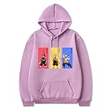 xrbanime Herren Damen Kamado Tanjirou Hoodie Kimetsu no Yaiba Pullover Anime Druck Sweatshirt Agatsuma Zenitsu Kapuzenpullover mit Käng