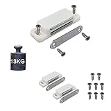 2 Magnetschnäpper Schrankmagnet Haltekraft 13 KG - 2er SET mit Schrauben - WEIß - Türmagnet Schranktür-magnet Magnet-Türschliesser Haltemagnet Möbelmagnet Magnetschloss stark Tür MIND CARE ESSENTIALS