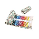 VusiElag Faltbare Bleistifttasche Desktop-Bleistift-Roller-Beutel-Stift-Tasche Wrap Briefpapier Kleine Dinge Canvas Federmäppchen Für Schul- Oder Büroorg