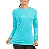 Womens Active Wear Gymnastik Top Yoga Shirt Atmungsaktive Trainingskleidung Langarm Gym Tops Running Activewear Nahtlose Athletische Lange ÄRmel (XL,Blau)