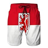 227 Boardshorts Herren Swimtrunks Fashion Beach Shorts Flagge von Braunschweig in unteren s M