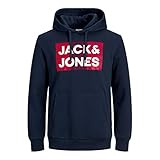 JACK & JONES PLUS Herren Jjecorp Logo Hood Noos Pullover Sweater, Navy Blazer, 4XL Gro e Gr en EU