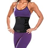 KissDate Verstellbarer Bauchweggürtel Fitness Gürtel Taillenschneider Schweißgürtel Taillenform Sportschutz mit 1PC Maßband für F