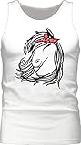 Shirtracer Pferde Geschenk und Reiten Zubehör - Pferd Zeichnung Haarband schwarz - S - Weiß - Reiten - BCTM072 - Tanktop Herren und Tank-Top M