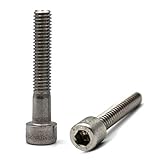 Zylinderschraube mit Innensechskant nach Norm DIN 912 / ISO 4762 Teilgewinde rostfreier Edelstahl A2 V2A Zylinderkopfschraube inkl. Die Schrauben-Manufaktur Sticker (M8 x 70 mm, 10 Stück)