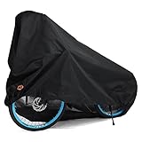 Fahrradabdeckung Fahrradschutzhülle Wasserdicht 420D Oxford Fahrradplane Fahrrad Abdeckplane Hochwertige Fahrrad Abdeckung mit Schlosslöcher und Snap für Fahrrad 29 Zoll (200 x 70 x 110 cm)