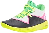Under Armour Herren SC 3ZER0 IV Basketballschuh, Weiß (102)/Gelb mit hoher Sichtbarkeit, 47.5 EU
