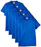 Fruit of the Loom Herren Regular Fit T-Shirt Heavy Cotton Tee Shirt 5 pack, Blau (Royal), XXL