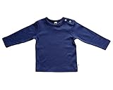 Baby Kinder Langarmshirt Bio-Baumwolle 13 Farben T-Shirt Shirt Jungen Mädchen Gr. 50/56 bis 140 (74-80, dunkelblau)
