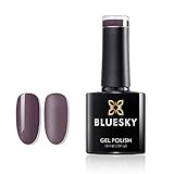 Bluesky Nagellack, Gel-Lack in limitierter Auflage, Farbe: Mulberry Dark Mauve BP07, UV-LED-Soak-Off-Lack, 10 ml plus 2 Glanztücher von Homebeautyfory