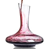 ADMY Wein Dekanter, 1.8L Weinkaraffe Set aus Kristallglas, Rotwein Bleifreies Glasdekanter, Dekantiergefäß Glasbelüftungsweinkaraffe Decanter, Dekantierflasche Geschenk für Weihnachten Weinliebhab