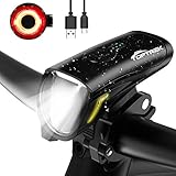 toptrek Fahrradlicht Set 70/30Lux Licht-Modi LED Fahrradbeleuchtung IPX5 Wasserdicht Fahrradlampe USB Wiederaufladbare Fahrrad Licht Einschließen Frontlicht Und Rück