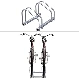 EINFEBEN Fahrradständer 2 Fahrräder | Sicherer Radständer auch für Mountainbikes und E-Bikes | Die Größe ist 41 * 32 * 26CM | Stahl verzinkt | Bodenparker Bügelparker M