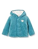 Steiff Baby-Jungen mit süßer Teddybärapplikation Fleecejacke, Türkis (Adriatic Blue 6045), 074