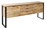 Amazon Marke - Movian Ems - Sideboard mit 2 Türen und 3 Schubladen, 180 x 39,5 x 76,2 cm, Kerneiche-Effek