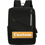 JINTD Benutzerdefinierter Name Rucksack für und Tablet 15.6 Laptoptasche Stoßfest USB-Port-Ladegerät (Color : Black, Size : One Size)