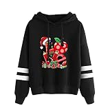 HHOP Weihnachten Hoodie Damen große größen Pullover Damen Grosse grössen Oversize Kleid Longpullover Damen lässig fur Hemd Sommer Damen Damen leinenbluse weiß brauner Reis weiße blusen günstig