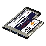 lifebea Computer-Grafikkarten USB 3.0 Express-Karte 3-Port-Erweiterungskarte 54mm-Adapter-Konverter-Notebook Von USB3.0 In ExpressCard Express-Karte Grafikk