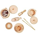 Kleine Küchenmeister Geschirrset Aus Holz, Geschirr- Und Topfset'Kinderküche' Mit Viel Zubehör,Montessori Sensorisches Küchenspielzeug, Feinmotorisches Lernspielzeug Für Spielküche U