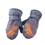 Kinder Skihandschuhe wasserdichte Winddichte Warme Winterhandschuhe Thermo-Fleece Handschuhe Winter Fäustlinge Snowboard Schneehandschuhe, für Jungen Mädchen 5-10 J