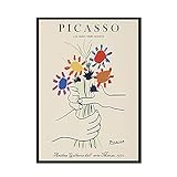 Picasso Matisse Poster abstrakte Innendekoration, Linie Kunstdrucke und Poster, rahmenlose Leinwandmalerei A9 20x30