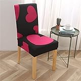 1/2/4/6pcs Blumendruck Stuhlbezug mit Rückseite Waschbar Küchenbankett Hotel Bürostühle Protector A19 4p