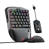 GameSir Gaming Tastatur und Maus für Xbox One/Xbox Series X/S, PS4, Nintendo Switch, PC, VX2 AimSwitch 2,4GHz Drahtlose Spieletastatur mit RGB Beleuchtung, Controller-Adapter für Computer &