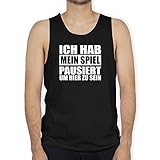 Nerd Geschenke - Ich hab Mein Spiel pausiert um Hier zu Sein - weiß - S - Schwarz - Geschenk - BCTM072 - Tanktop Herren und Tank-Top M