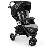 Froggy DINGO Dreirad | Kinderbuggy mit Liegefunktion | Kinderwagen für Reisen | Leicht nur 9 kg | Zusammenklappbar mit Liegeposition und Sonnenschutz | Spacegray