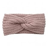 Pitashe Stirnband Damen Winter Kopfband Damen Gestricktes Headwrap Haarband Elastische Bogen Haarbänder Mädchen Ohrenwärmer, gefüttert mit weichem Dick Fleece Innenfutter Winter Kabel Damen Kopfb