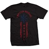 T-Shirt # Xl Unisex Black # Captain Marvel Star Strip