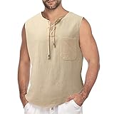 Hffan Tank Top Herren Ärmelloses Stretch Bodybuilding-Tanktop Muskelshirt Fitness Workout Sport Tasche Hoodie Outdoor Regular Fit Freizeit Top