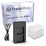 1x Akku + 2-fach Ladegerät für Netgear Arlo Pro/Pro 2 Sicherheits-Kamera / 2000mAh 7,2V Li-Ion - ersetzt DU-A1 - Ladestation mit Micro-USB Kab