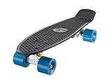 Ridge Skateboard Mini Cruiser, schwarz-blau, 22 Z