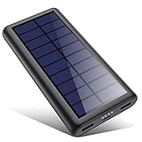 HETP Solar Powerbank 26800mAh, 【2022 Neuestes Solarladegerät 】 Externer Akku mit 2 Ausgängen Hohe Kapazitat Power Bank Akkupack Kompatibel mit iPhone 12 13 Huawei Samsung S20 Oppo Xiaomi Tab