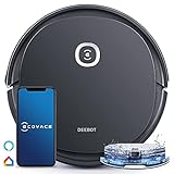 ECOVACS DEEBOT U2 PRO Saugroboter mit Wischfunktion (OZMO), Staubsauger Roboter Tierhaare, 150 Minuten, Max+ Modus, Alexa, schw