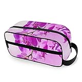 Nahaufnahme Rosa Orchidee Phalaenopsis Blumenstrauß Blumen Klare Reisetaschen für Toilettenartikel mit Reißverschlüssen Hängende Kulturtaschen Handgepäck Reisezubehör Toilettenartikel V