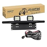 RIGIDON 2 Pcs 4 zoll 10cm 36W led arbeitsscheinwerfer mit 12V kabelbaum und kfz kennzeichenhalterung , Außen led spot strahler offroad beleuchtung für Auto SUV ATV LKW, 4x4 Fahrzeuge, 6000K Weiß