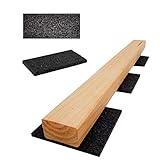 My Plast Terrassen-Pads – wasserbeständige Gummimatten für Terrassen-Holz, belastbare Bautenschutzmatte, 100 x 50 x 8 mm, 100 Stück