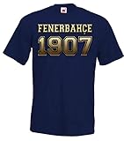 Herren T-Shirt Shirt Fenerbahce Istanbul, Navyblau, S