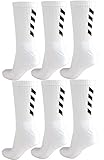 Hummel 6 Paar Damen und Herren Socken Fundamental 6er Pack Sock schwarz/weiß Logo viele Größen (weiß (9001), 36-40 (Size 10))