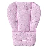 Baby Sitzauflage für Kinderwagen, 5 Löcher Buggy Auflage aus Baumwolle, Universal Sitzeinlage Einlagen für Babyschale Sportwagen, Kinder Hochstuhl Unterlage R